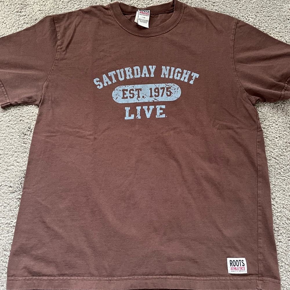 Roots Saturday Night Live Brown Short Sleeve Tee